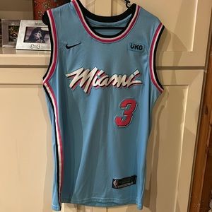 Dwyane Wade Miami Heat light blue and pink with Black details